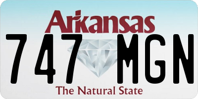 AR license plate 747MGN