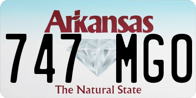 AR license plate 747MGO