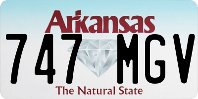AR license plate 747MGV