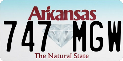 AR license plate 747MGW