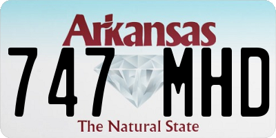AR license plate 747MHD