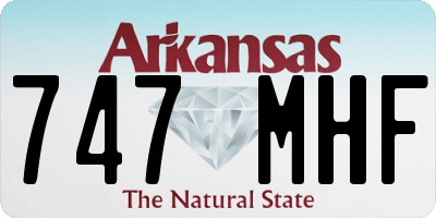 AR license plate 747MHF