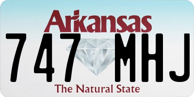 AR license plate 747MHJ