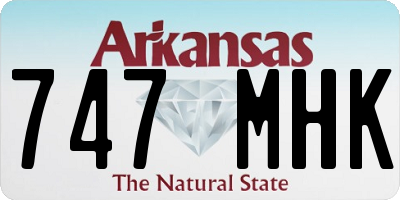 AR license plate 747MHK