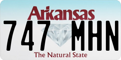 AR license plate 747MHN