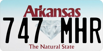 AR license plate 747MHR
