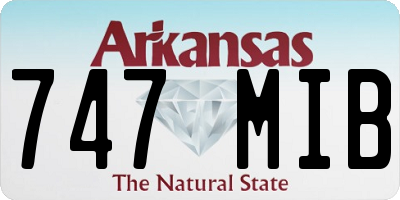 AR license plate 747MIB
