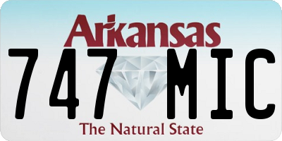 AR license plate 747MIC