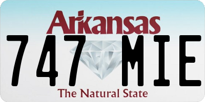 AR license plate 747MIE