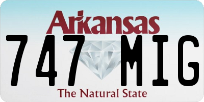 AR license plate 747MIG