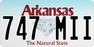 AR license plate 747MII