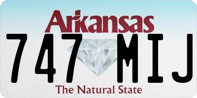 AR license plate 747MIJ