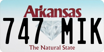 AR license plate 747MIK