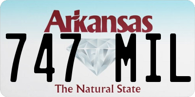 AR license plate 747MIL