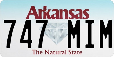 AR license plate 747MIM