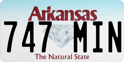 AR license plate 747MIN