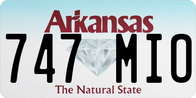 AR license plate 747MIO
