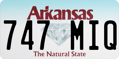 AR license plate 747MIQ