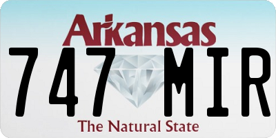AR license plate 747MIR