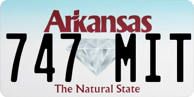 AR license plate 747MIT