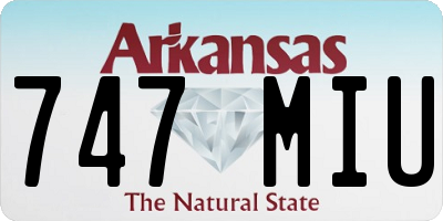 AR license plate 747MIU