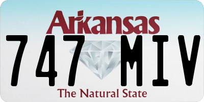 AR license plate 747MIV