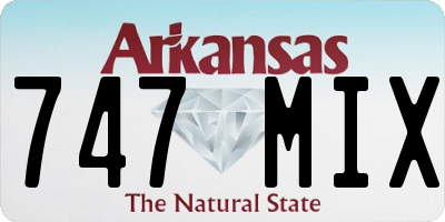 AR license plate 747MIX