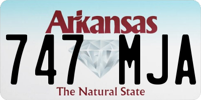 AR license plate 747MJA