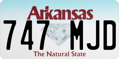 AR license plate 747MJD