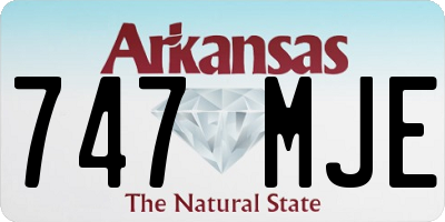 AR license plate 747MJE