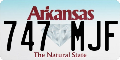 AR license plate 747MJF