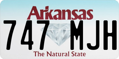 AR license plate 747MJH