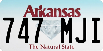 AR license plate 747MJI