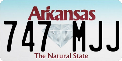 AR license plate 747MJJ