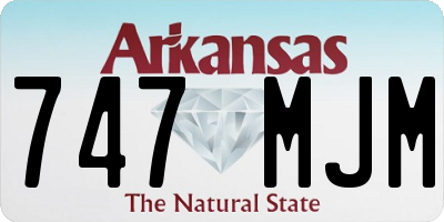 AR license plate 747MJM