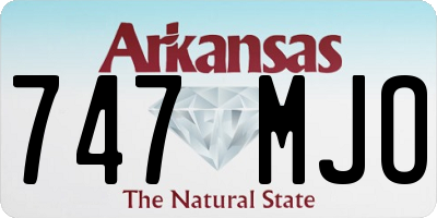 AR license plate 747MJO
