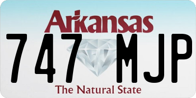 AR license plate 747MJP