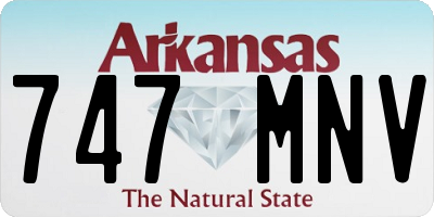 AR license plate 747MNV