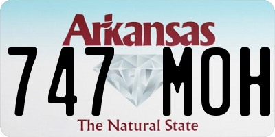 AR license plate 747MOH