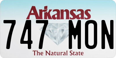 AR license plate 747MON