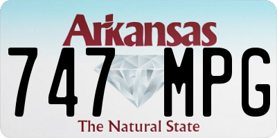 AR license plate 747MPG