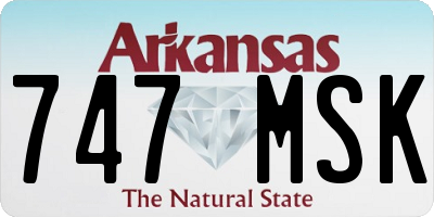 AR license plate 747MSK