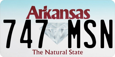 AR license plate 747MSN