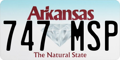 AR license plate 747MSP