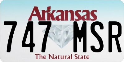 AR license plate 747MSR