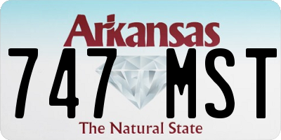 AR license plate 747MST