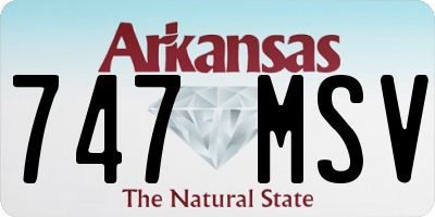 AR license plate 747MSV