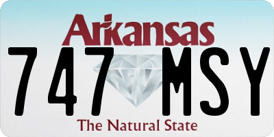 AR license plate 747MSY