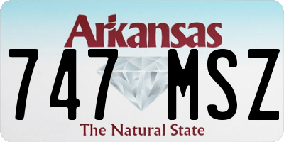 AR license plate 747MSZ