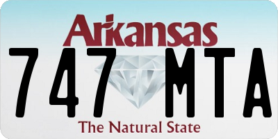 AR license plate 747MTA